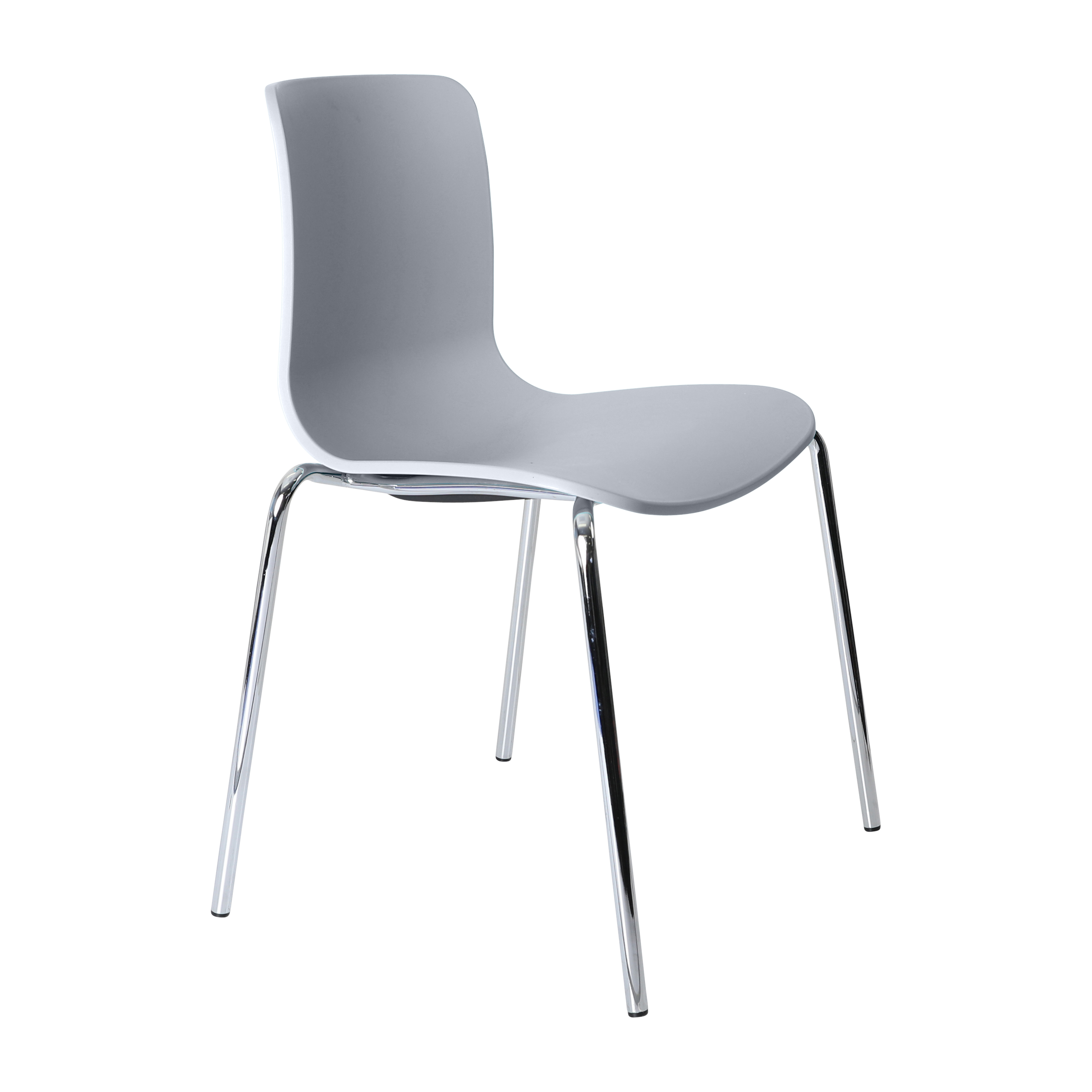 Acti Chair (Light Grey / 4-leg Chrome Frame)